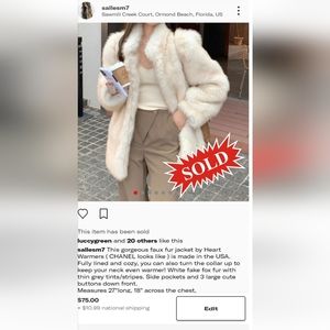 Fur Coat/ Jacket fully lined S/M